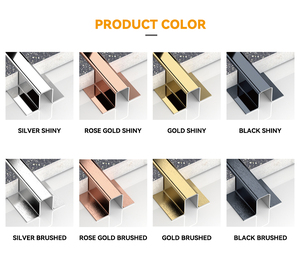 Nouveau produit 10mm en acier inoxydable rainure en U coin bande décorative or Rose <span class=keywords><strong>brillant</strong></span> garniture de carreaux de métal pour la décoration - Product Image 3