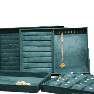 Bandeja de adorno de jade verde oscuro para pulsera, anillo, pendiente, <span class=keywords><strong>Red</strong></span> de exhibición, estante de almacenamiento de joyería roja con estante de adorno <span class=keywords><strong>PEPE</strong></span> - Product Image 1