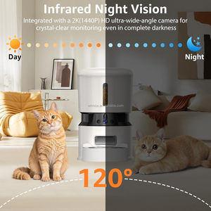 เครื่องให้อาหารแมวอัตโนมัติอัจฉริยะ 2K กล้องคู่ 5G WiFi พร้อมวิดีโอความละเอียด 1440P HD  ตู้จ่ายอาหารสัตว์เลี้ยงพร้อมระบบเสียง 2 ทาง ชามสแตนเลส - Product Image 6