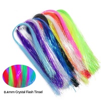 Großhandel UV Ice Wing Flat Tinsel Crystal Grizzly Barred Flashabou Fliegenbindeschnur für Jighaken, Köderherstellung, Fliegenbindematerial