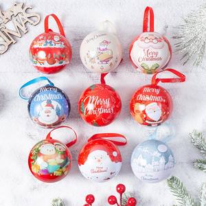 Boîte en étain en forme de boule de Noël de vente chaude avec des boîtes à cils de ruban boîte à bonbons en fer blanc - Product Image 6