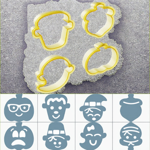 Autunno autunno biscotto Cutter stampo in plastica <span class=keywords><strong>Halloween</strong></span> fondente modello goffser Stencil per la decorazione di biscotti creativi - Product Image 3