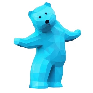 Sculpture IP d'animal en FRP, peinture colorée personnalisée, mascotte de porte, poupée ODM, grande décoration paysagère extérieure, magnifique présentation - Product Image 1