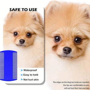 Double-Sided Stainless Steel <strong>Flea</strong> Lice Comb <strong>Dog</strong> &amp; Cat Grooming Combs Tear Stain Remover &amp; Dematting Comb for Pets - Product Image 6