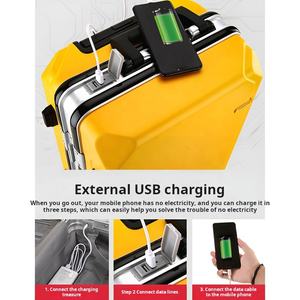 20 इंच 22 इंच 24 इंच 26 इंच के फैशनेबल ट्रैवल बैग, यूएसबी पोर्ट सूटकेस सामान के साथ - Product Image 2