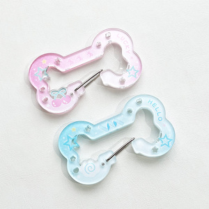 Porte-clés mignon en acrylique en forme de nuage style Ins, couleur <span class=keywords><strong>pastel</strong></span> personnalisée, avec mousqueton - Product Image 2