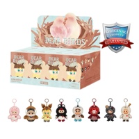 POP MART Série Dear Birds Porte-clés en peluche Boîte mystère Figurine moelleuse Ornement Jouet tendance Cadeau d'anniversaire et de fêtes