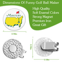 Clip magnétique durable pour chapeau de golf, ensemble de marqueurs de balle de golf personnalisés avec logo, accessoires de golf légers en acier inoxydable