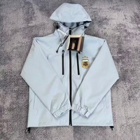 Blouson matelassé de football avec logo Brésil pour hommes et femmes, style trench-coat fin à capuche, inspiré de Barcelone et Chelsea