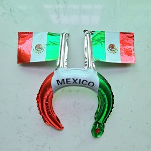 Nuovo arrivo decorazione all'ingrosso di tifosi di calcio bandiera fascia gonfiabile Hail Band PET palloncino Foil per la coppa del mondo - Product Image 3