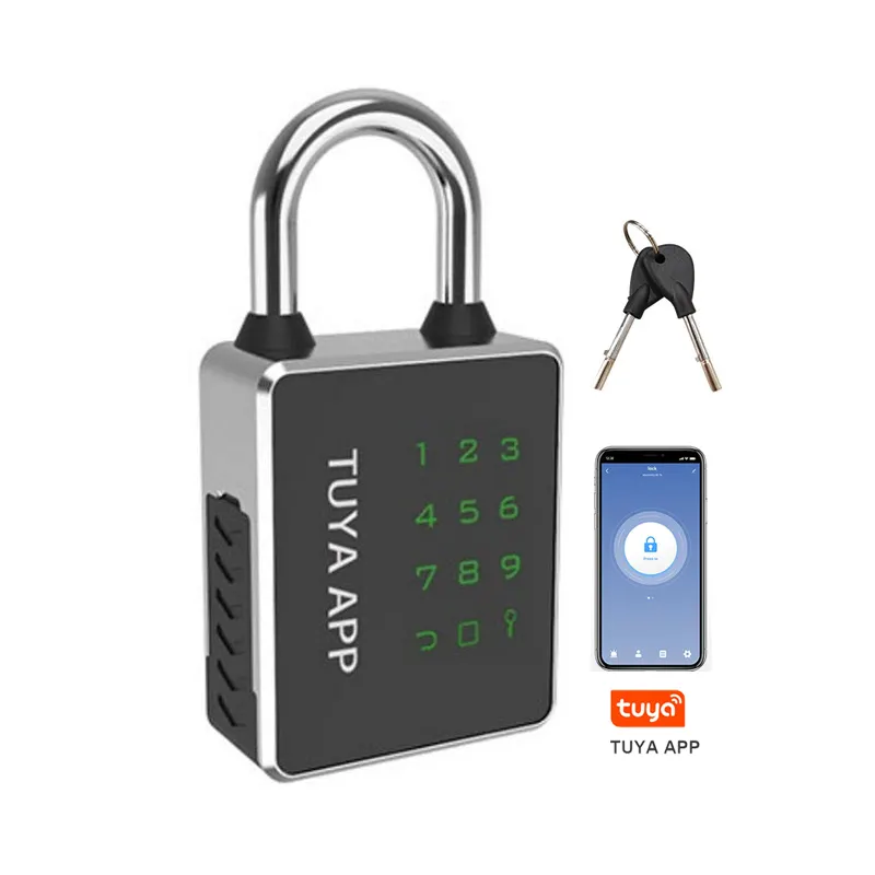 High Quality 50mm Anti Theft Security Keyless Pin Code Card Key Combination Portable WiFi Tuya TTlock Smart APP Padlocks Lock