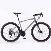 Vélo de montagne à frein à disque, cadre en acier carbone, style tendance, énergie verte, 21 vitesses