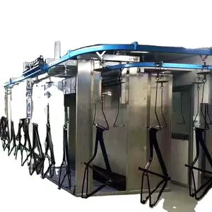 Linha de produção automática de pintura por pulverização de metal para máquinas industriais