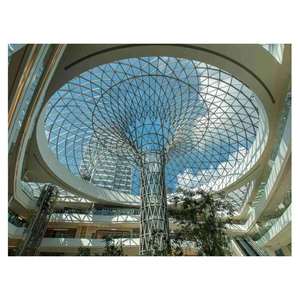 Estructura de Techo Prefabricada de Acero para Centro Comercial con Cúpula de Vidrio, Armazón Espacial, Claraboya, Atrio - Product Image 1