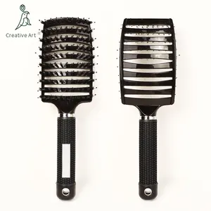 Detangling Curved Vented Hair Brushes for Women Men Wet or Dry Hair Styling Professional Paddle Vent Brush