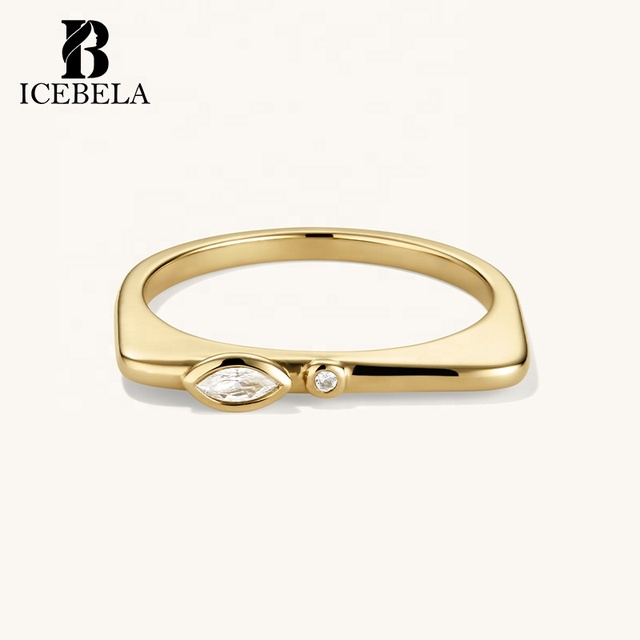 Unique Vintage Style S925 Sterling Silver Puzzle Stacking Zirconia Ring for Women