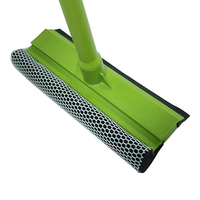 Nettoyeur de vitres de voiture en plastique vert, grattoir manuel, essuie-glace, nettoyeur de vitres ménager, raclette à vitres avec éponge