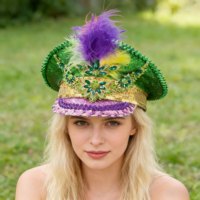 Chapeau de capitaine steampunk à strass à faible MOQ, chapeau de pirate avec logo personnalisé, idéal pour la danse Morris et les week-ends de musique folklorique
