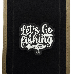 Distintivo/Emblema in PVC 'Lets Go Fishing' per Abbigliamento da Pesca, Attrezzatura da Viaggio, Abbigliamento Outdoor e Decorazione Street Fashion - Product Image 5