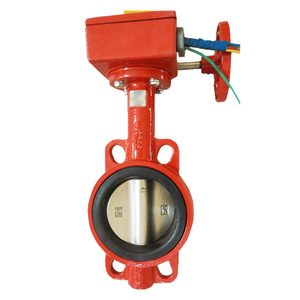 DN100 PN10/16ที่นั่งแบบนิ่มทำจากเหล็กหล่อชนิดเวเฟอร์สัญญาณไฟน้ำวาล์วผีเสื้อ - Product Image 5