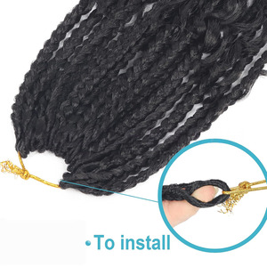 <span class=keywords><strong>Treccine</strong></span> <span class=keywords><strong>Africane</strong></span> a Tre Fili da 150g Più Vendute, <span class=keywords><strong>Capelli</strong></span> per Crochet <span class=keywords><strong>con</strong></span> Doppia Trama a Macchina e Filo Resistente alle Alte Temperature - Product Image 3