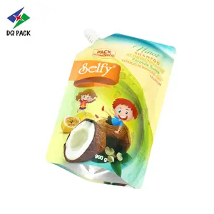 Dqpack Custom Plastic bags Spout Pouch for Liquid Detergent Water Shampoo Soap Fabric Softner Packaging Bag