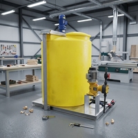 Dispositif de dosage automatique PAC/PAM, machine de dosage de floculant et de chlore en fût PE avec pompe, moteur PLC, boîte de vitesses, garantie 1 an