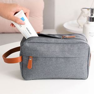 Lined Water Resistant Polyester Fashion Zipper Soft Handle Cosmetic Bag for <b>Men</b> for Makeup Travel - Product Image 4