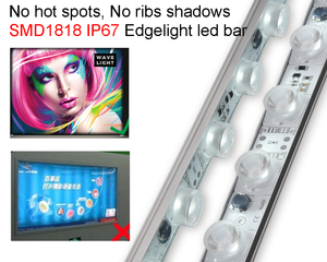 โมดูล LED แบบมีขอบแสงฐานอะลูมิเนียม 48W DC24V 4400LM IP67 45×15 °   สำหรับกล่องไฟสองด้านขนาด 10-30 ซม. - Product Image 6