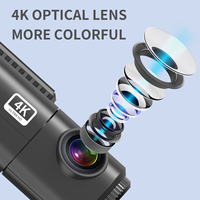 Caméra embarquée DVR automatique 4K à double objectif Starvis 2 vision nocturne avant/arrière avec GPS et carte MicroSD 128 Go, vente directe usine Auto Sight