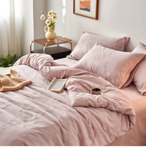 Conjunto de cuatro piezas de algodón para lavado de madres e hijos, ropa de cama de jacquard, 100% algodón, edredón para dormir desnudo - Product Image 6