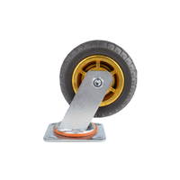 Roulettes industrielles robustes en caoutchouc de 4, 5, 6 et 8 pouces, roulettes pivotantes pour chariot, roues de 5 pouces de diamètre, OEM/ODM pris en charge