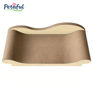 ที่นอนโซฟาสำหรับแมวแบบขายส่ง ทนทาน หรูหรา ทำจากกระดาษลูกฟูก พร้อมแคทนิป สำหรับแมวในบ้าน - Product Image 3