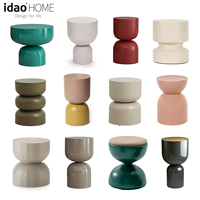 Table d'angle moderne IDAO, table d'appoint scandinave élégante en forme de sablier pour salon, table basse élégante pour la maison