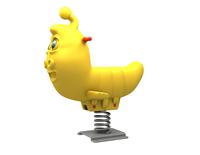 Cheval à Bascule Animal Mignon Flyingkids pour Enfants, Jouet d'Extérieur en Plastique à Ressort pour Chevaucher