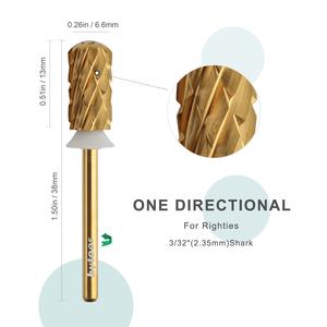 HYTOOS 5XC punte per trapano per unghie con canna di sicurezza 3/32 punta per Manicure in carburo superiore liscia rimuovi fornitore di accessori per trapani in Gel spesso - Product Image 3