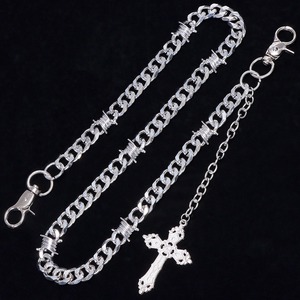 yuelyueli Metal Spiked Cross Waist <b>Chain</b> Zinc Alloy Single Layer Hip Hop Casual Fashion Body <b>Chain</b> - Product Image 2