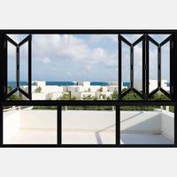 Nouvelle conception Fenêtre coulissante et pliante en aluminium Rideau de verre Fenêtre de balcon