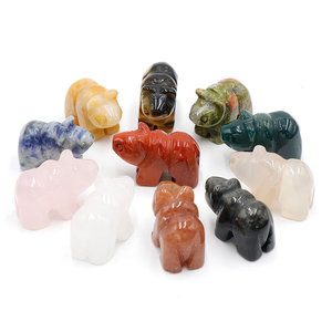 Wholesale Natural Polar Bear Carving Craft Mixed Gemstone Crystal Diamond Healing <strong>Stone</strong> for Christmas Animal Theme - Product Image 2