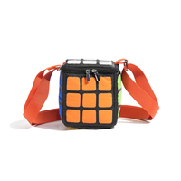 Sac bandoulière mini cube en nylon, directement de l'usine, avec sangle réglable, résistant à l'eau et double fermeture éclair, idéal pour les tenues quotidiennes et les voyages