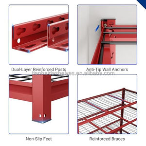 Système <span class=keywords><strong>de</strong></span> rayonnage industriel en métal pour entrepôt, rayonnage à longue portée à 5 niveaux, rayonnage robuste - Product Image 5