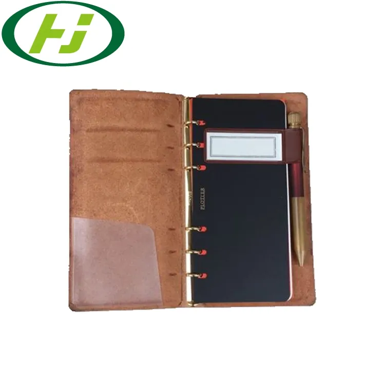 High Quality PU Leather Notebook Folder and Custom Organizer A4 Size Binder And Fashion Portfolio File Folder Manufacturer