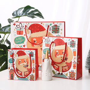 Bolsas <span class=keywords><strong>de</strong></span> Regalo <span class=keywords><strong>de</strong></span> Papel con Diseño Personalizado <span class=keywords><strong>de</strong></span> Papá Noel para Navidad, Bolsas <span class=keywords><strong>de</strong></span> Regalo <span class=keywords><strong>de</strong></span> Cartón Ecológicas y Festivas para Nochebuena - Product Image 6