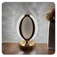 Lampe de table moderne en cristal LED APCITL, style nordique, personnalisable, commande tactile, intensité réglable, blanc chaud, pour chambre à coucher, restaurant, bar