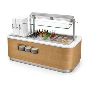 Vetrina Refrigerata in Acciaio Inox con Vasca Refrigerante e Controllo Digitale per Mantenere Freschi Frutti di Mare e Insalate - Product Image 1