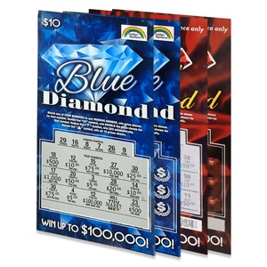 Free Unique Game Design Customized Digital Printing Gambling Game Tickets Lottery <b>Scratch</b> Card Lottery Ticket - Product Image 4