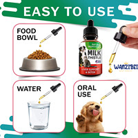 Complément hépatique Pet Organics pour chiens et chats avec extrait de chardon-Marie, curcuma et curcumine pour soutenir la santé hépatique et la normalité.