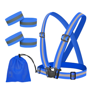 Correias reflexivas Fitas Alta Visível Coletes Ajustáveis Arnês Night Run Ciclismo para Segurança Exterior Saneamento Construção - Product Image 4