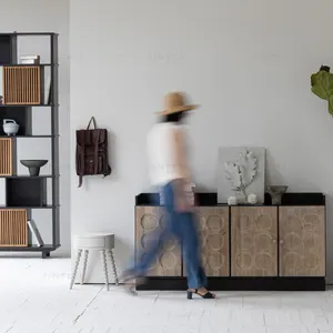 홈 나무 찬장 가구 재활용 소나무 캐비닛 거실 가구 현대 부엌 캐비닛 사이드 보드