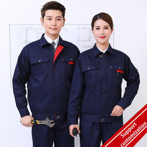 Vêtements de travail durables à manches longues, uniforme de travail confortable en polycoton pour la réparation automobile, l'usine, la construction - Product Image 2